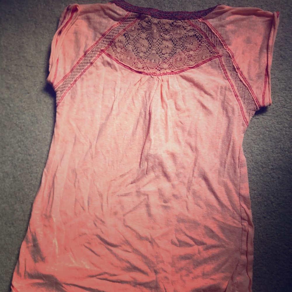 Peach short sleeve tee